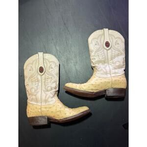 Ponce Women’s Ostrich Leather Cowboy Boots Mexico Size 24 / US 7